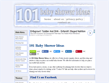 Tablet Screenshot of 101babyshowerideas.com